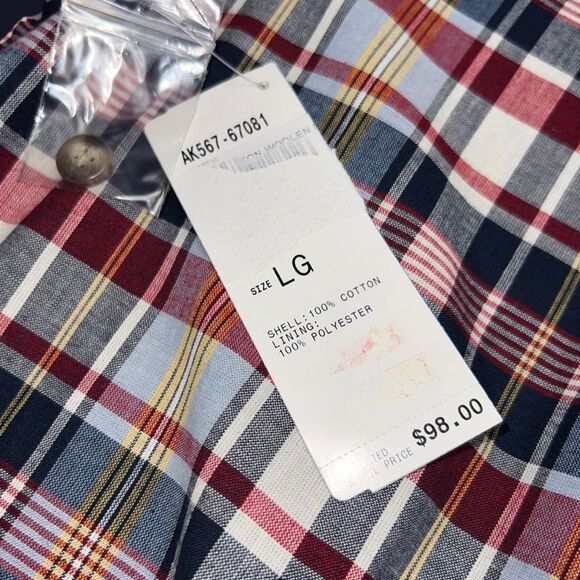 NWT Lightweight Plaid Pendleton Cotton Jacket Size Large - Picture 6 of 7